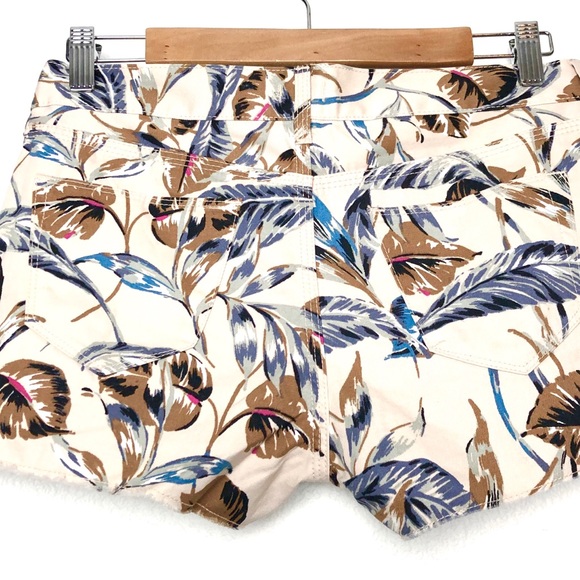 Madewell Floral print shorts neutral raw hem 26 - Picture 2 of 8